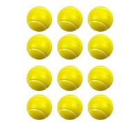 Wuvfojca - Juego de 12 bolas de tenis de espuma de 5 cm, mini bolas de tenis de alta elasticidad, bola pequeña esponja para principiantes jóvenes, adultos y perros seguro en interiores
