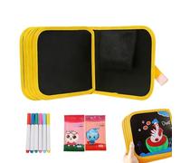 Wuvfojca Libro de Dibujo Reutilizable,Bloque de Pintura Borrable - Libro de dibujo para niños con 12 rotuladores incluidos | para Niños: para Actividades Artísticas, para Viajes, para la Escuela, para