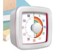 Wuvfojca - Temporizador visual para niños, 9,5 x 9,5 x 4,7 cm, temporizador visual, 60 minutos, con función silenciosa, sin tic, herramienta educativa de gestión del tiempo para la escuela, la oficina