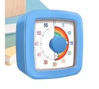 Wuvfojca - Temporizador visual para niños, 9,5 x 9,5 x 4,7 cm, temporizador visual, 60 minutos, con función silenciosa, sin tic, herramienta educativa de gestión del tiempo para la escuela, la oficina