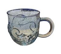 Wuvfojca Vasos acanalados de 300 ml, taza de café con diseño de asa, vasos de cóctel transparentes en calidad premium para ginebra, refrescos, más cócteles, leche, agua, refrescos, zumo