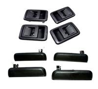 WUWMTUTCK 8 Piezas/4 Piezas Negro Exterior Interior Delantero Trasero Izquierdo Derecho manijas de Puerta 1995-98 Apto for Toyota Tercel 692200A010,692100A010(Front Rear 8pcs)