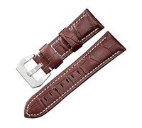 WUWMTUTCK Accesorios de banda reloj cuero Slub 20mm 22 mm 24 26mm Moda Reemplazo pulsera Muñeca Hebilla acero Reloj Universal Correa
