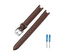WUWMTUTCK Ajuste for Anne Klein AK2156 AK2157 AK2618 12x6 14x8mm correa de reloj for interfaz cóncava respetuosa for la piel Premium(Brown-ST-K1,14x8mm)