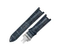 WUWMTUTCK Ajuste for GC Ajuste for Gucci Ya133309 GC1333 GC1335 YA1332 Serie Correa de cuero suave y transpirable 20x11 mm 22x13 mm(Blue blue-Steel-B1,22x13mm)