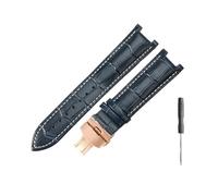 WUWMTUTCK Ajuste for GC Ajuste for Gucci Ya133309 GC1333 GC1335 YA1332 Serie Correa de cuero suave y transpirable 20x11 mm 22x13 mm(Blue white-Rose-B1,20x11mm)