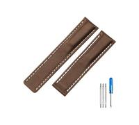 WUWMTUTCK Apto for pilotos de la serie Breitling, apto for Vengadores italianos, apto for sincronización aérea, apto for cultura oceánica, apto for correa de cuero de 22/24 mm(Coffee(PW)-No buckle,24m