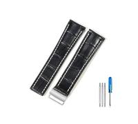 WUWMTUTCK Apto for pilotos de la serie Breitling, apto for Vengadores italianos, apto for sincronización aérea, apto for cultura oceánica, apto for correa de cuero de 22/24 mm(Black(ZJ)-Steel-Z16,24mm