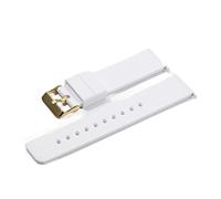 WUWMTUTCK Caja de silicona Hebilla plegable Ajuste for Samsung Fit for Galaxy Watch Gear S2 S3 Banda correa brazalete goma liberación rápida(White-G)
