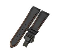 WUWMTUTCK Correa de cuero for reloj Philippe Aquanaut Tissot 1853, accesorios for Couturier T035410a T035617a, 22, 23 y 24mm(Blackorange-Black-B1,22mm)