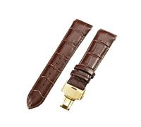 WUWMTUTCK Correa de cuero for reloj Philippe Aquanaut Tissot 1853, accesorios for Couturier T035410a T035617a, 22, 23 y 24mm(Brown-Golden-B1,24mm)