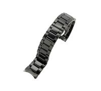 WUWMTUTCK Correa de reloj de cerámica de 24mm compatible for Armani AR1451 AR1452 AR1400 AR1410 AR1421 AR1440, correa de reloj negra esmerilada for accesorios(AR1440)