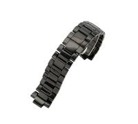 WUWMTUTCK Correa de reloj de cerámica de 24mm compatible for Armani AR1451 AR1452 AR1400 AR1410 AR1421 AR1440, correa de reloj negra esmerilada for accesorios(AR1421)