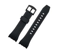 WUWMTUTCK Correa de reloj de goma de silicona 26 mm Interfaz de arco liso de alta calidad Reemplazo de correa de reloj for hombre NEGRO Ajuste for SEIKO Ajuste for VELATURA SRH SPC007(B Black-B pin)