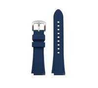 WUWMTUTCK Correa de reloj de goma de silicona for hombre, correa de reloj for junta convexa de 24x16mm, negra, azul, verde y naranja, apta for Timex Adventure Tidal IQ T2N720 T2N721(Dark blue-S pin)