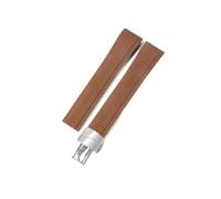 WUWMTUTCK Correa de reloj de silicona for boca de arco apta for Patek Philippe Aquanaut5167A/5164, correas de reloj plegables de granada de 21mm(Brown-Steel-Z18)