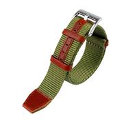 WUWMTUTCK Correa de reloj nailon 20mm y 22mm, cinturón seguridad color caqui, pulsera deportiva militar lona, pulsera apta for Hamilton/apto for correa Rolex