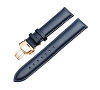 WUWMTUTCK Correa suave de 16 mm, 18, 19, 20, 21, 22 y 23, apta for Citizen/apto for Rossini, correa reloj universal for hombre mujer liberación rápida(8802Dark blueRose,16mm)
