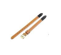 WUWMTUTCK Correas de reloj de excelente calidad aptas for Fossil Es4000 ES4340 ES4119 Es3565 ES3745 Correa suave de 8mm(Light Brown-Golde-K1)