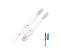 WUWMTUTCK Correas de reloj de excelente calidad aptas for Fossil Es4000 ES4340 ES4119 Es3565 ES3745 Correa suave de 8mm(White-Rose-K1)