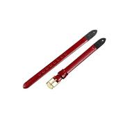 WUWMTUTCK Correas de reloj de excelente calidad aptas for Fossil Es4000 ES4340 ES4119 Es3565 ES3745 Correa suave de 8mm(Red-Golden-K1)