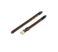 WUWMTUTCK Correas de reloj de excelente calidad aptas for Fossil Es4000 ES4340 ES4119 Es3565 ES3745 Correa suave de 8mm(Coffee-Golden-K1)