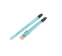 WUWMTUTCK Correas de reloj de excelente calidad aptas for Fossil Es4000 ES4340 ES4119 Es3565 ES3745 Correa suave de 8mm(Light Blue-Golden-K1)