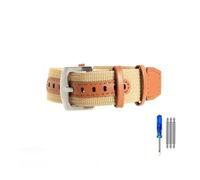 WUWMTUTCK Correas de reloj de nailon aptas for Rolex Apto for Seiko Apto for Hamilton Apto for Omega Khaki Field Correa retro 20 22 mm(Khaki-Steel,22mm)