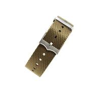 WUWMTUTCK Correas de reloj de nailon duraderas aptas for la serie Tudor Biwan Little Red Flower Fit for Omega Fit for Rolex Canvas Jacquard Accesorios de reloj de punto 20 22 mm(Army green-Steel,22mm)