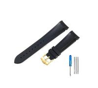 WUWMTUTCK Correas de reloj de silicona de alta gama, aptas for Tudor 1958, Black Bay, bronce, cobre pequeño, flor pequeña, serie de flores rojas, correa de 22mm(Black-GD-K13)