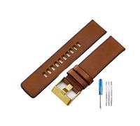 WUWMTUTCK Correas de reloj elásticas suaves aptas for diésel serie Retro DZ4343 DZ4323 DZ7406 DZ7408 cómoda correa de reloj 22 24 26mm(Brown(FG)-Golden-K3,22mm)