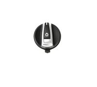 WUWMTUTCK Interruptor de Faro Delantero de Coche, Tapa de botón de Perilla de Faro Giratorio Compatible con BMW 1 3 X1 Series E84 E87 E88 E82 E90 E91 E92 E93 61316932794(Schwarz)