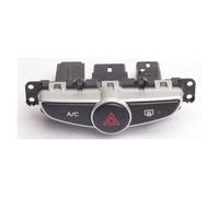 WUWMTUTCK Piezas Interruptor de botón de CA Interruptor de Emergencia Interruptor desempañante Apto for Hyundai Verna(Set Silver)