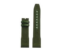 WUWMTUTCK Pulsera azul y verde de 20, 21 22mm apta for correa reloj cuero nailon IWC, Big Pilot Little Prince Mark 18(Green no buckle,20mm)