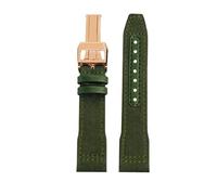 WUWMTUTCK Pulsera azul y verde de 20, 21 22mm apta for correa reloj cuero nailon IWC, Big Pilot Little Prince Mark 18(Green RG folding,21mm)