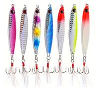 WUWYOUWL 7PCS Engaños de Pesca de Metal Lentejuelas Cucharas Jigs