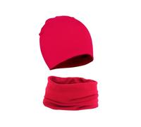 WUWYOUWL Gorro de algodón suave para bebé, bufanda de duende de dos piezas para 1-3, unisex, para otoño e invierno, rojo, Talla única