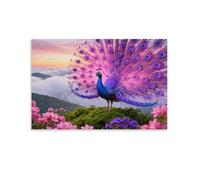 WUXHRL Cuadro Sobre Lienzo Pavo Real Impresión En Lienzo Mar Nubes Cuadros Decoracion Modernos Para Cualquier Estancia Del Hogar Regalo 20x30inch(50x75cm)