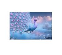 WUXHRL Cuadro Sobre Lienzo Pavo Real Impresión En Lienzo Misty Arroyo Cuadros Decoracion Modernos Para Salón, Dormitorio O Pasillo Regalo 12x18inch(30x45cm)