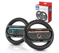 WUXIDIXI Switch 2 - Volante para Nintendo Switch 2 - Agarre de controlador Joy-Con familiar - Rueda de carreras Switch 2 segura para niños - Fun Switch 2 accesorios para Mario Kart - Negro [Paquete de
