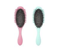 Wuxiuxiu Cepillo definidor de rizos, cepillo para peinar y dar forma, los rizos definen el estilo para reducir los tirones, paquete de 2 (verde + rosa)