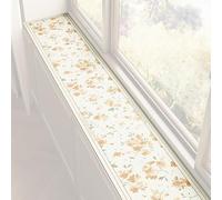 WUXTOKV Alfombrilla de Ventana, Cojín para Alféizar de Ventana, Impermeable y Fácil de Limpiar, Suave Pero Resistente, Oculta Imperfecciones(Yellow,290x10CM)
