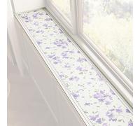 WUXTOKV Alfombrilla de Ventana, Cojín para Alféizar de Ventana, Impermeable y Fácil de Limpiar, Suave Pero Resistente, Oculta Imperfecciones(Purple,290x20CM)