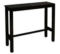 WUXTOKV Mesa Alta Bar de 100 Cm, Mesa Barra Cocina Alta, Estilo Moderno, Fácil de Armar, Ahorra Espacio, Ideal para Bistrós y Restaurantes(Black,120x100x30CM/47x39x12IN)
