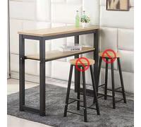 WUXTOKV Mesa Alta Bar, Mesa Barra Cocina Alta, Estilo Moderno, Patas Robustas, Antioxidante y Resistente Al Desgaste, Ideal para 2-3 Personas(Yellow,100x100x40CM/39x39x16IN)