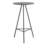 WUXTOKV Mesa Alta Bar, Mesas Altas de Cocina, Fácil de Montar, Ahorra Espacio, Adecuada para Bistrós, Restaurantes, Salas de Estar, 60cm De Diámetro(Black)