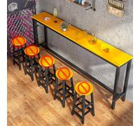 WUXTOKV Mesa Alta Cocina, Mesa Bar, Patas Robustas, Tablero Fácil de Limpiar, Ideal para 2-3 Personas, Bares y Salas de Estar(Yellow,120x100x40CM/47x39x16IN)