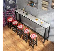 WUXTOKV Mesa Alta Cocina, Mesa Bar, Patas Robustas, Tablero Fácil de Limpiar, Ideal para 2-3 Personas, Bares y Salas de Estar(White,140x100x30CM/55x39x12IN)