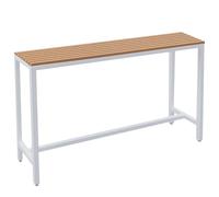 WUXTOKV Mesa Alta de 105 Cm, Mesa Bar, Tablero Fácil de Limpiar, Patas Resistentes, Ideal para Diversos Usos, Compuesto de Madera y Plástico(White,160x105x40CM/63x41x16IN)