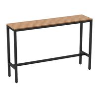 WUXTOKV Mesa Alta de 105 Cm, Mesa Bar, Tablero Fácil de Limpiar, Patas Resistentes, Ideal para Diversos Usos, Compuesto de Madera y Plástico(Black,200x105x50CM/79x41x16IN)